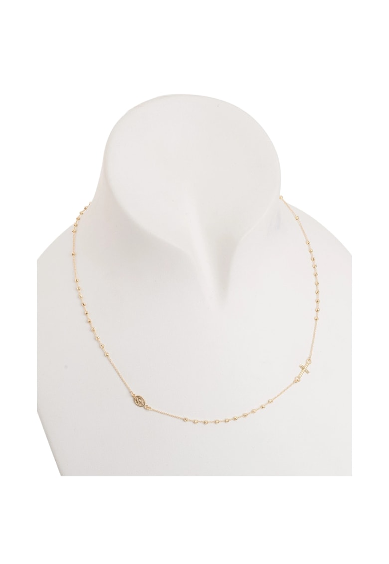 Colier Rozariu din Aur Galben de 18 kt cu Bile Diamantate - 2.6g