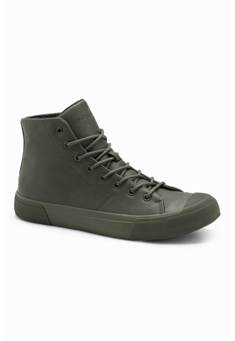 Tenisi high-top de piele ecologica