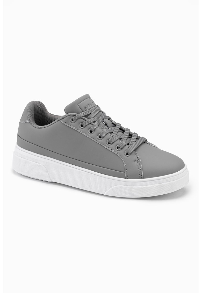 Pantofi sport low-cut de piele ecologica - Gri