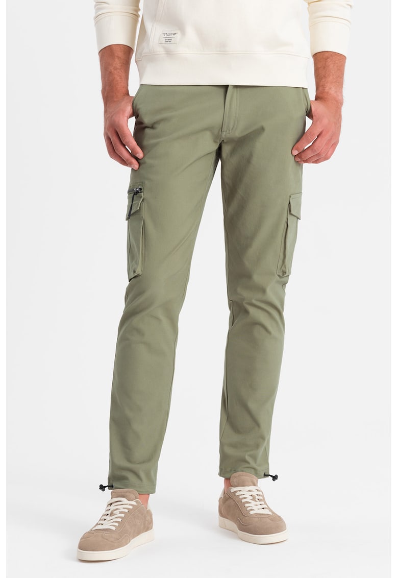Pantaloni cargo drepti - Kaki
