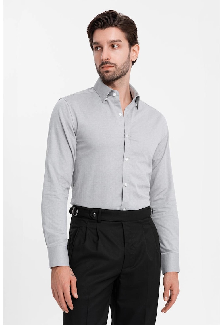Camasa slim fit din amestec de bumbac