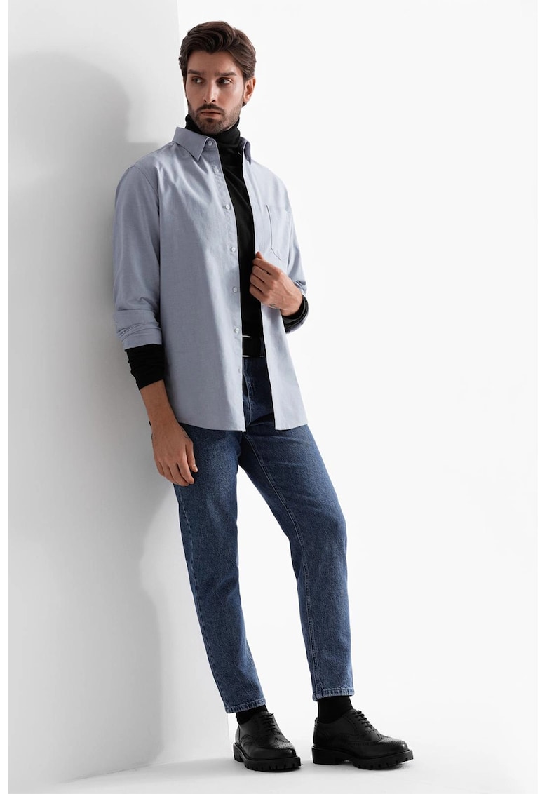 Camasa din bumbac cu maneci lungi