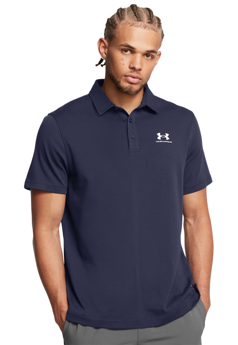Under Armour Tricou polo cu detaliu logo - pentru fitness - Bleumarin