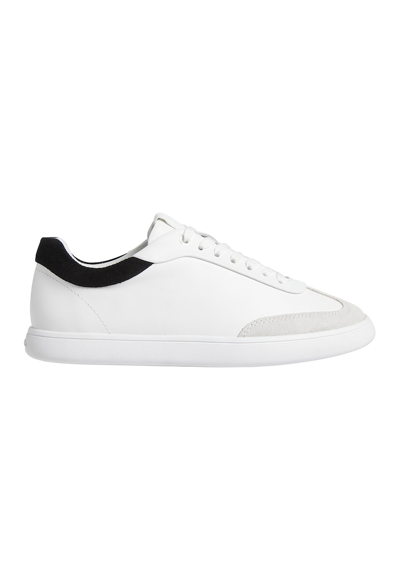 Pantofi sport low-cut din piele cu insertii de piele intoarsa