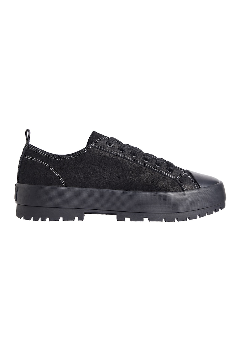 Pantofi sport low-cut de piele intoarsa