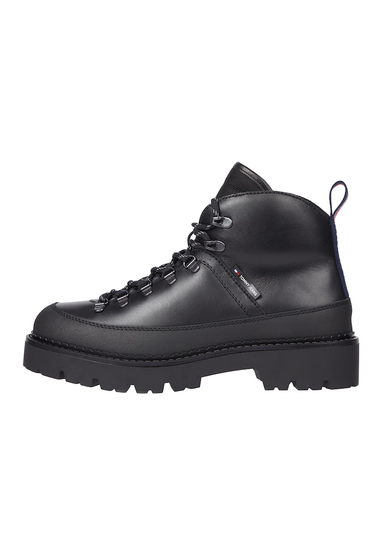 Ghete de piele cu talpa aderenta - Negru
