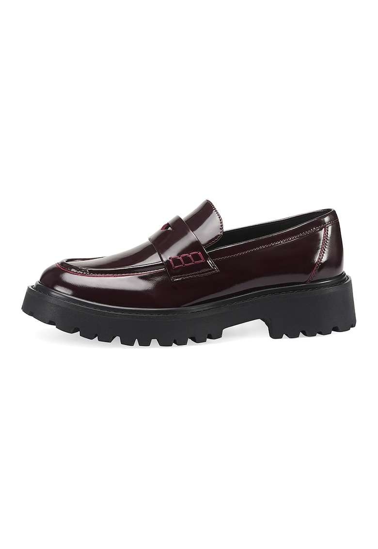Pantofi loafer de piele cu varf rotund