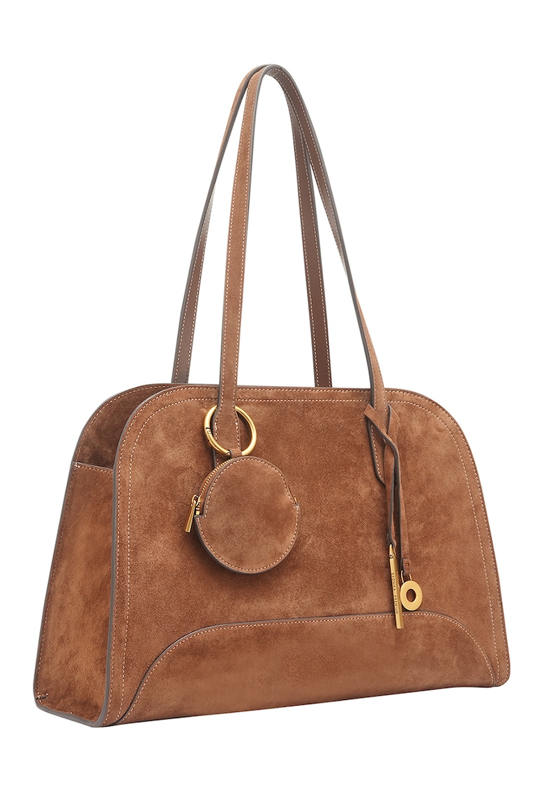 Geanta duffle de piele intoarsa cu etui detasabil Geanta duffle de piele intoarsa cu etui detasabil