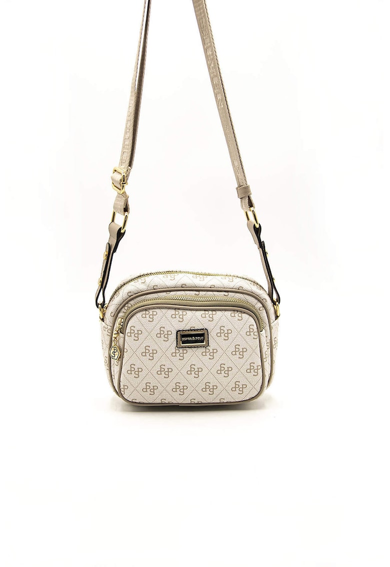 Geanta crossbody de piele ecologica cu logo