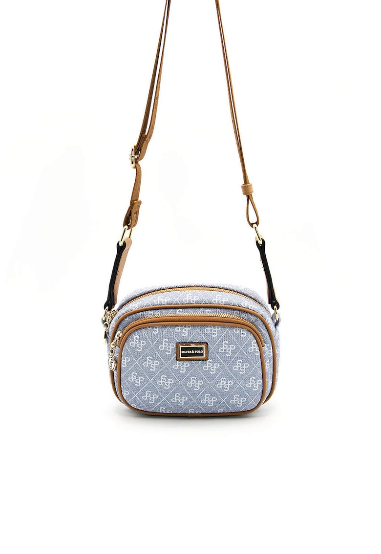 Geanta crossbody de piele ecologica Alb