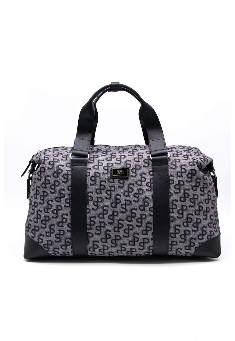 Geanta duffle cu logo - Gri - Negru - Gri/Negru stins - 32 x 60 x 20 CM