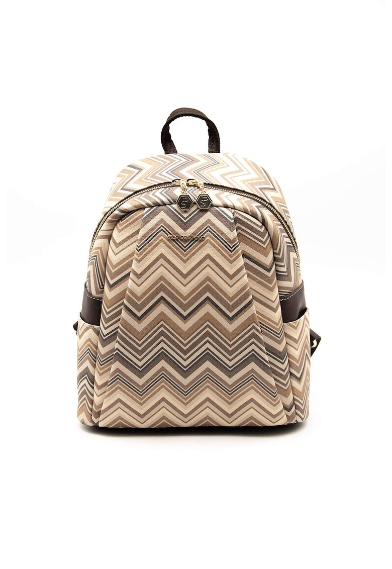 Rucsac din piele ecologica cu model Chevron