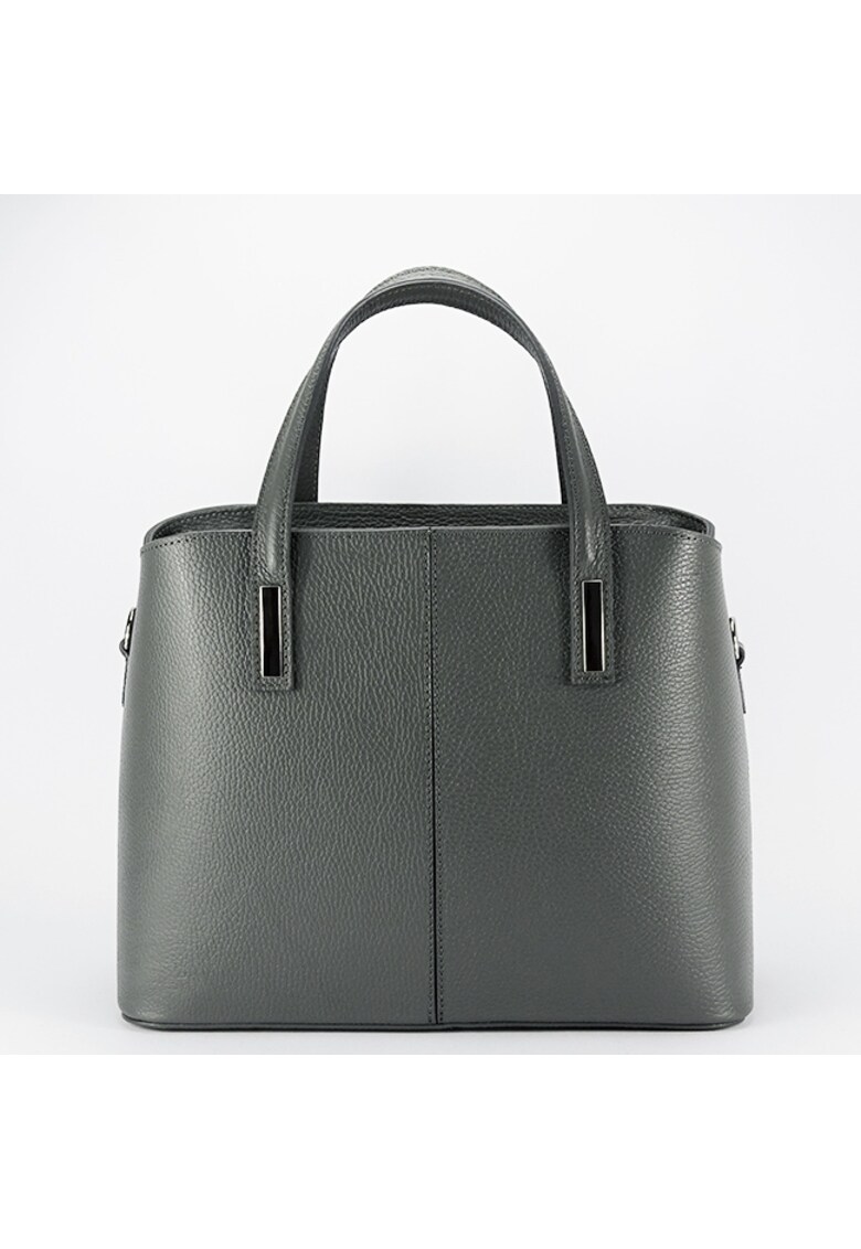 Geanta mare neagra din piele naturala 8922 - Gri