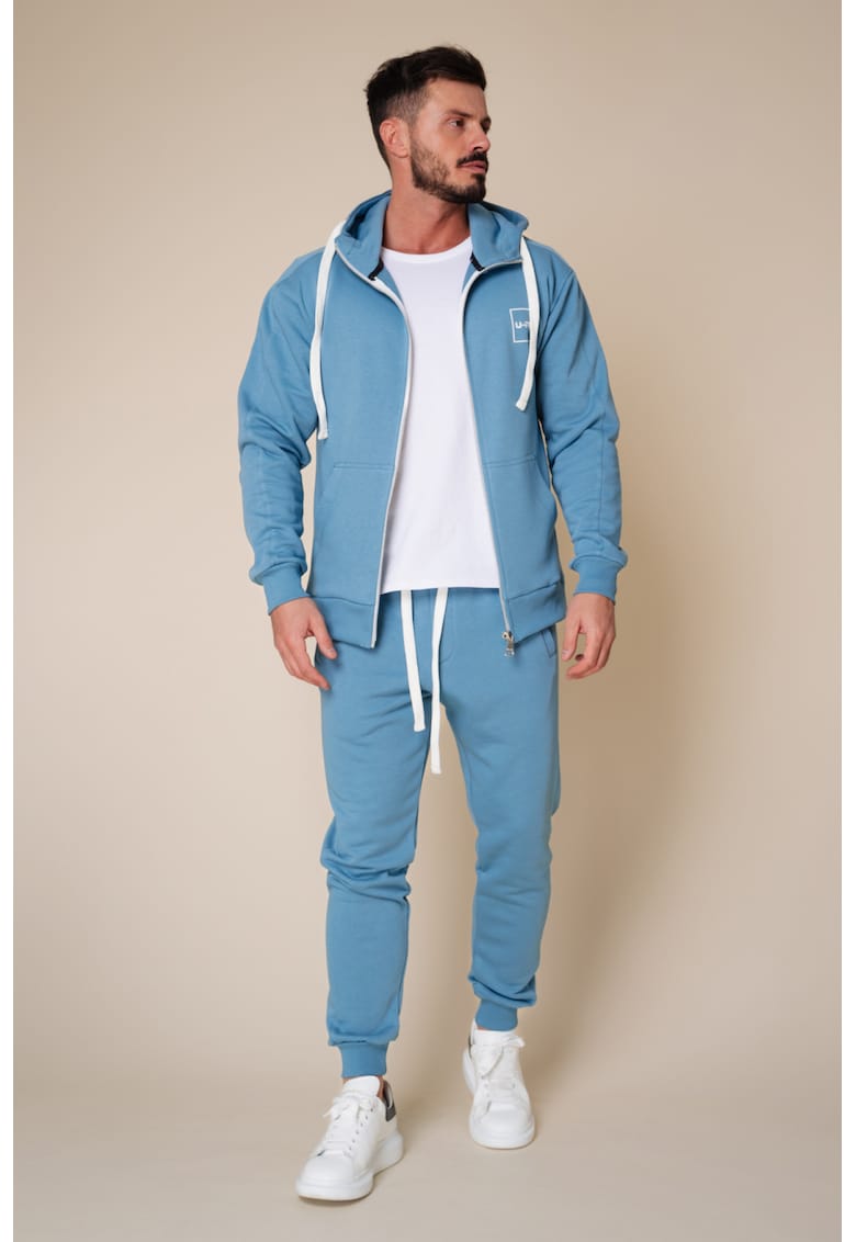 Set Rock hanorac cu fermoar si pantalon conic Storm Blue 9697