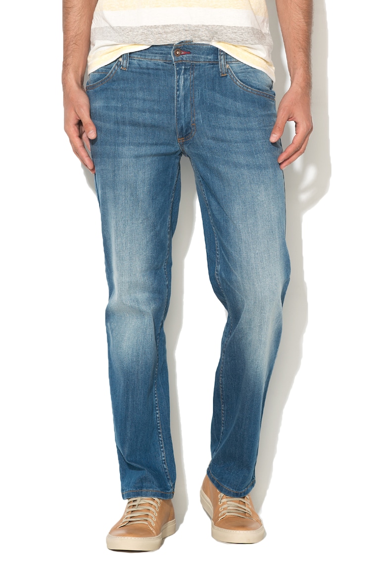 Blugi drepti slim fit albastri Tramper