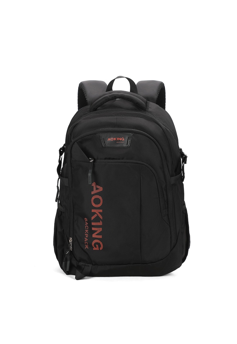 Rucsac unisex cu model colorblock si buzunare multiple