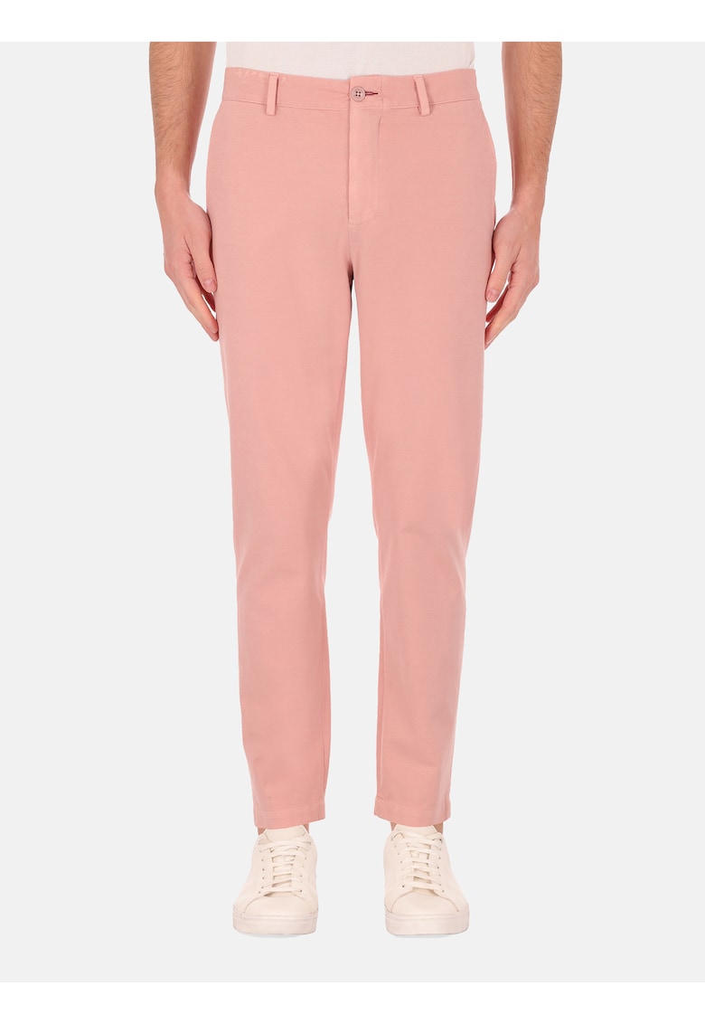 Pantaloni chino din amestec de bumbac - Roz prafuit