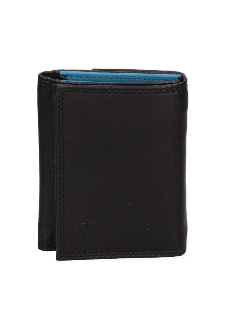Portofel pliabil din piele ecologica - Negru/Multicolor
