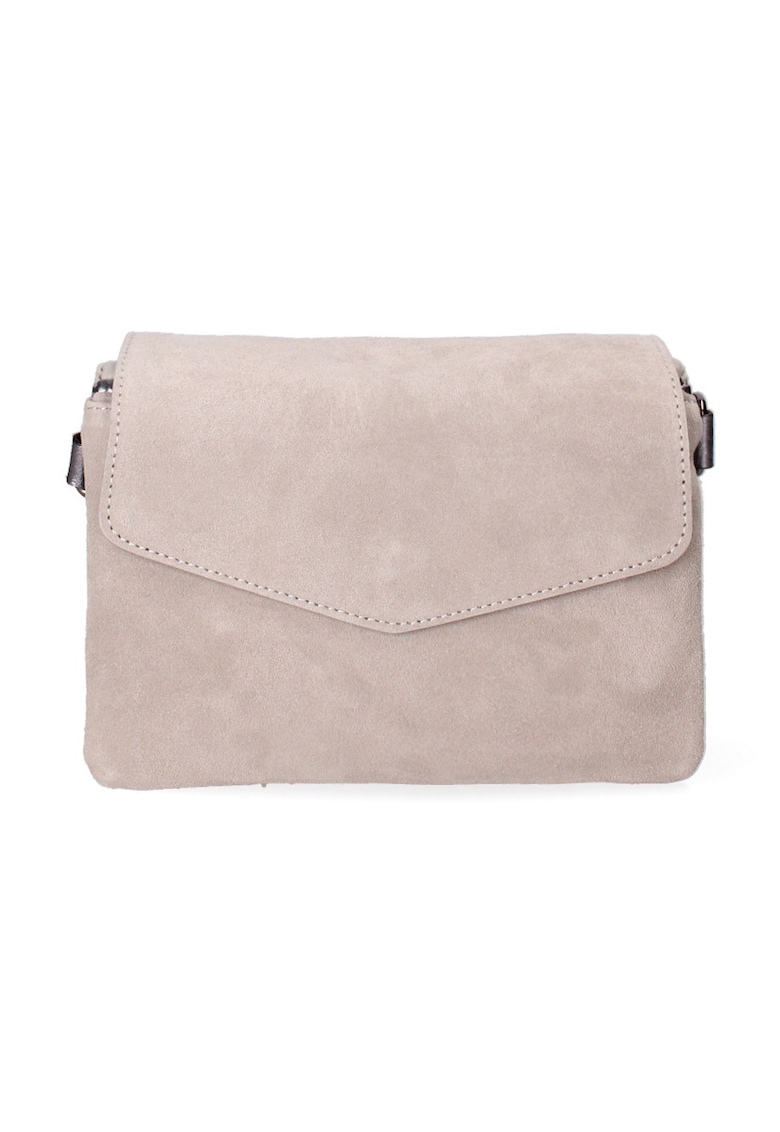 Geanta crossbody de piele si piele intoarsa