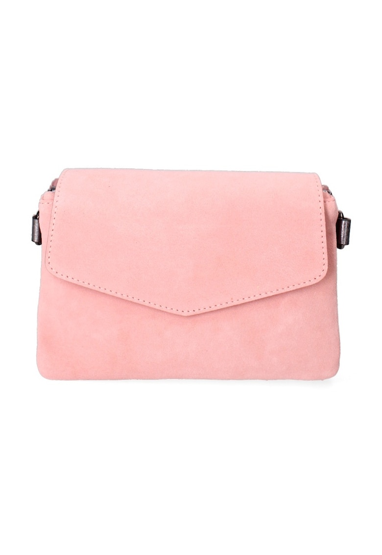 Geanta crossbody de piele si piele intoarsa