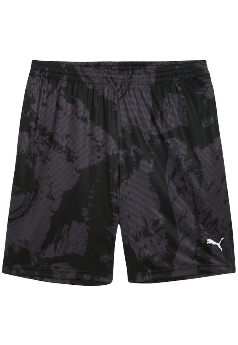 Pantaloni scurti barbatesti Train All Day AOP - negri - material cu uscare rapida - talie elastica