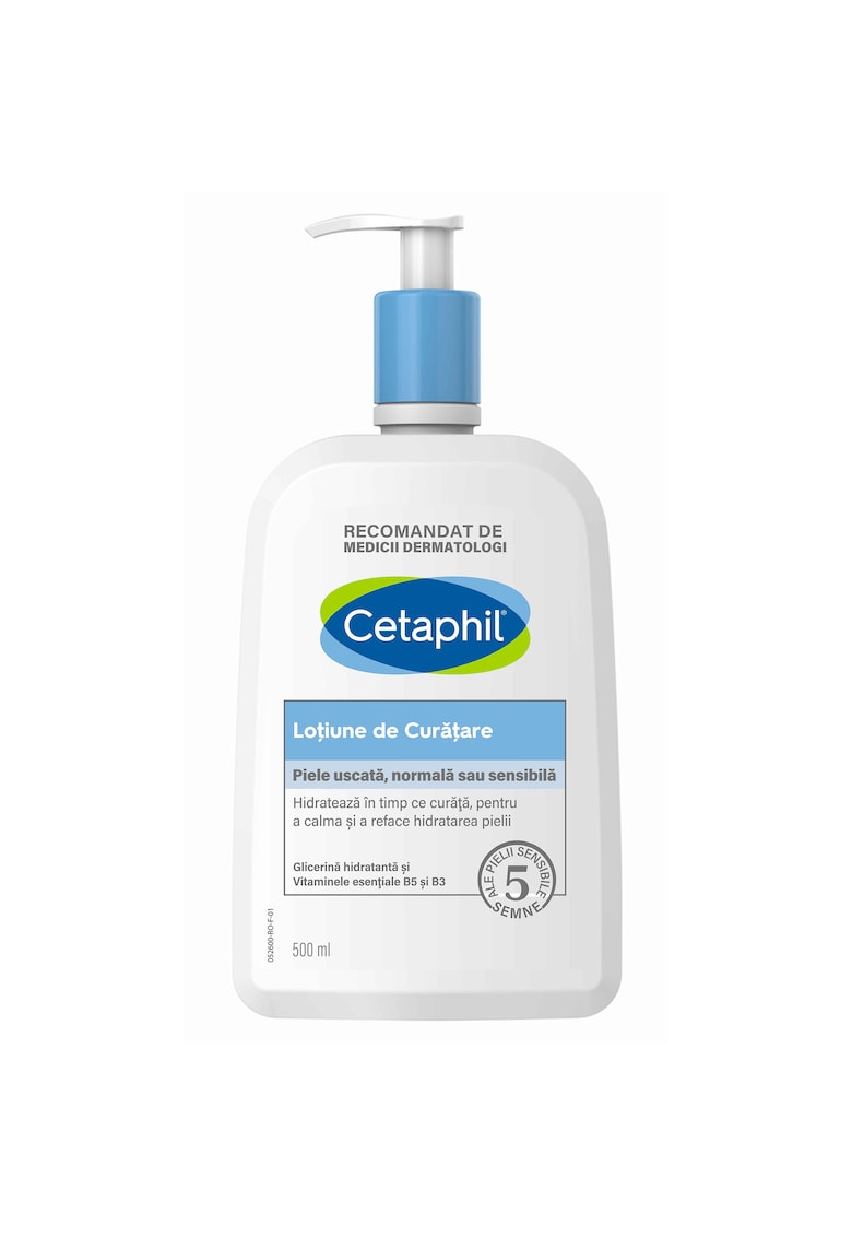 Lotiune de curatare hidratanta pentru fata si corp  pentru pielea sensibila - normala si uscata - cu vitamine si glicerina - 500 ml