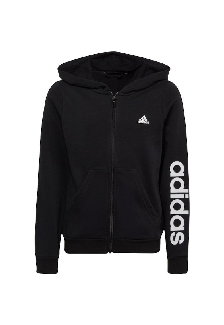 Hanorac copii - Essentials Linear Logo - negru - bumbac/poliester