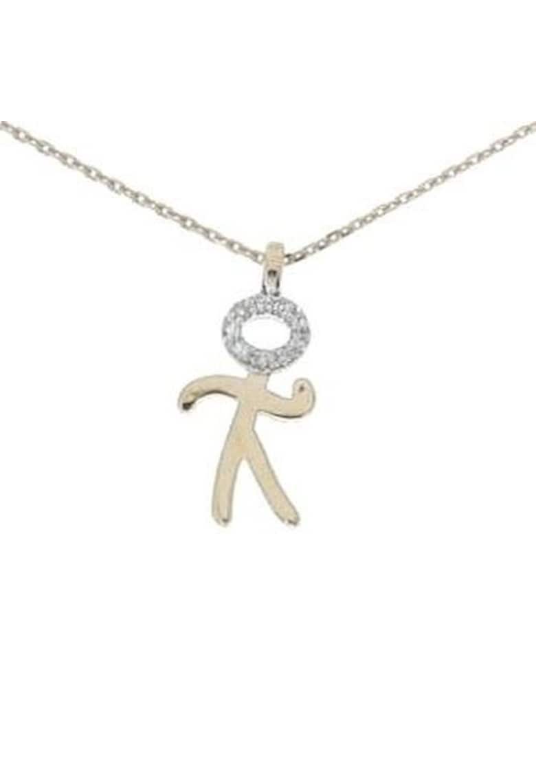 Colier Zurich Aur Roz - 18K - Diamante de 0.02 Carate