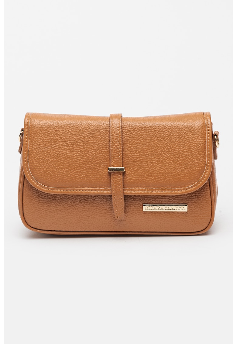 Geanta crossbody din piele cu clapa