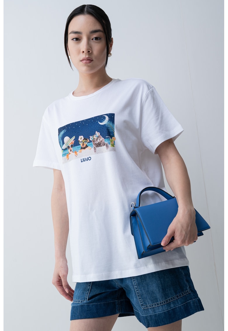 Tricou lejer cu imprimeu grafic