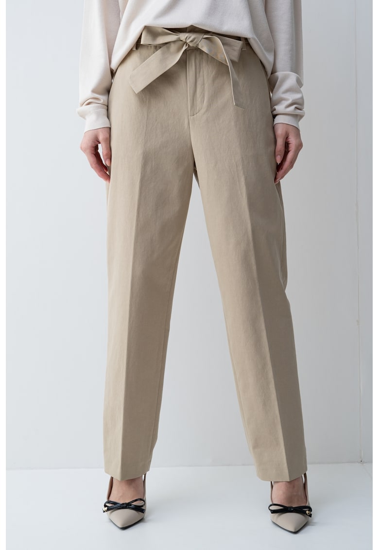 Pantaloni mom-fit din amestec de lyocell