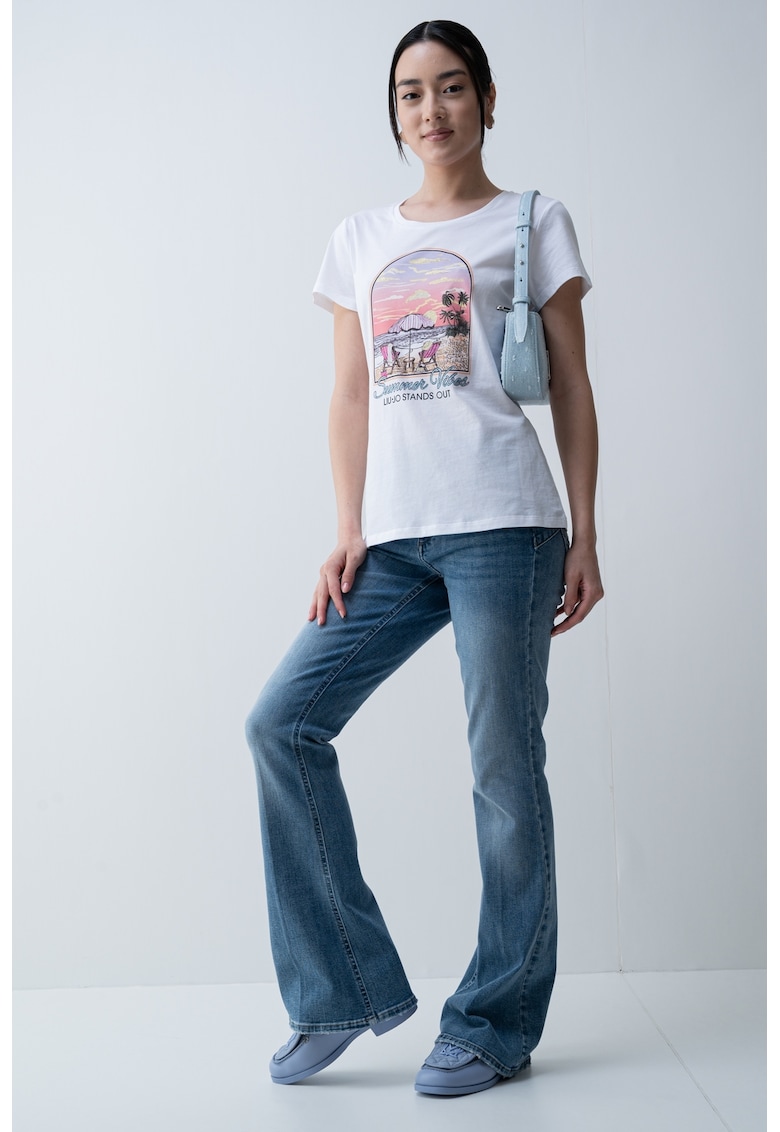 Tricou din bumbac cu imprimeu grafic