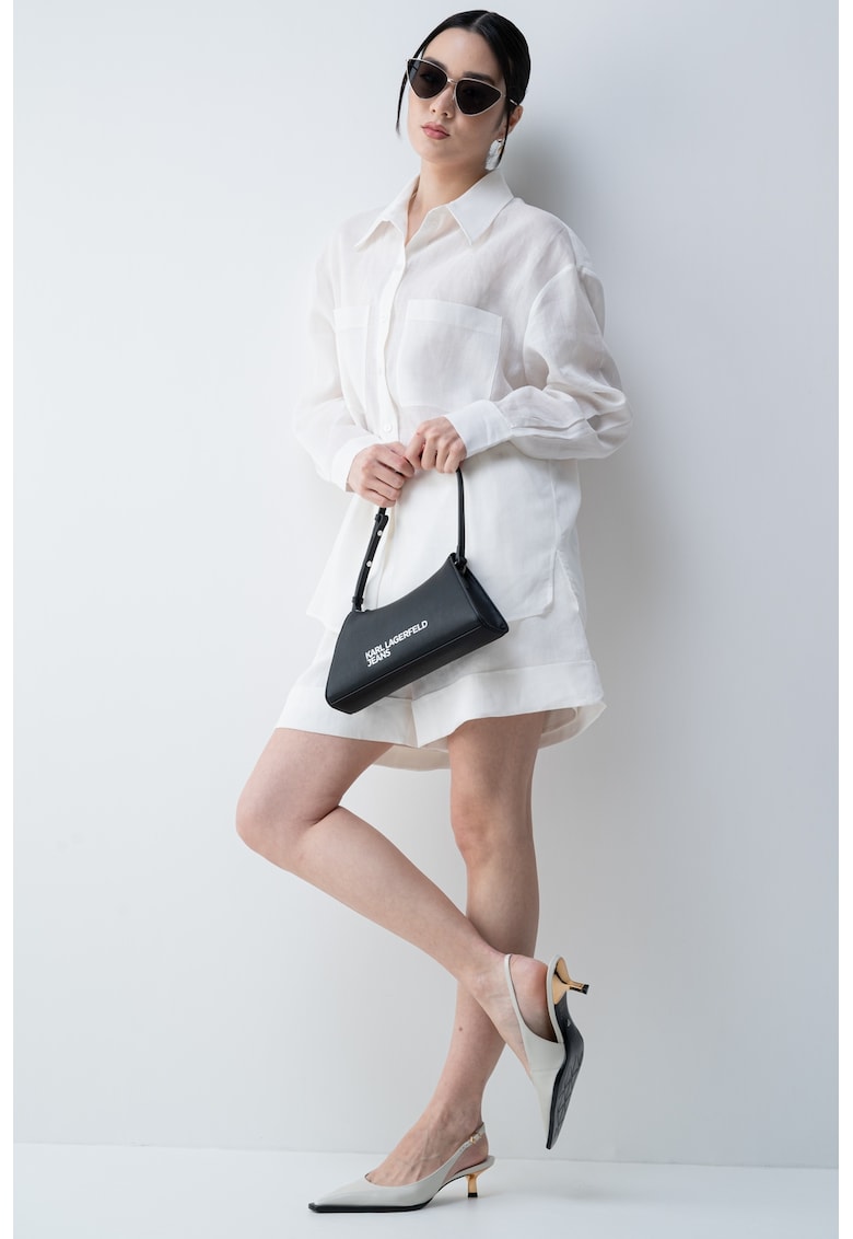 Camasa supradimensionata cu buzunare pe piept