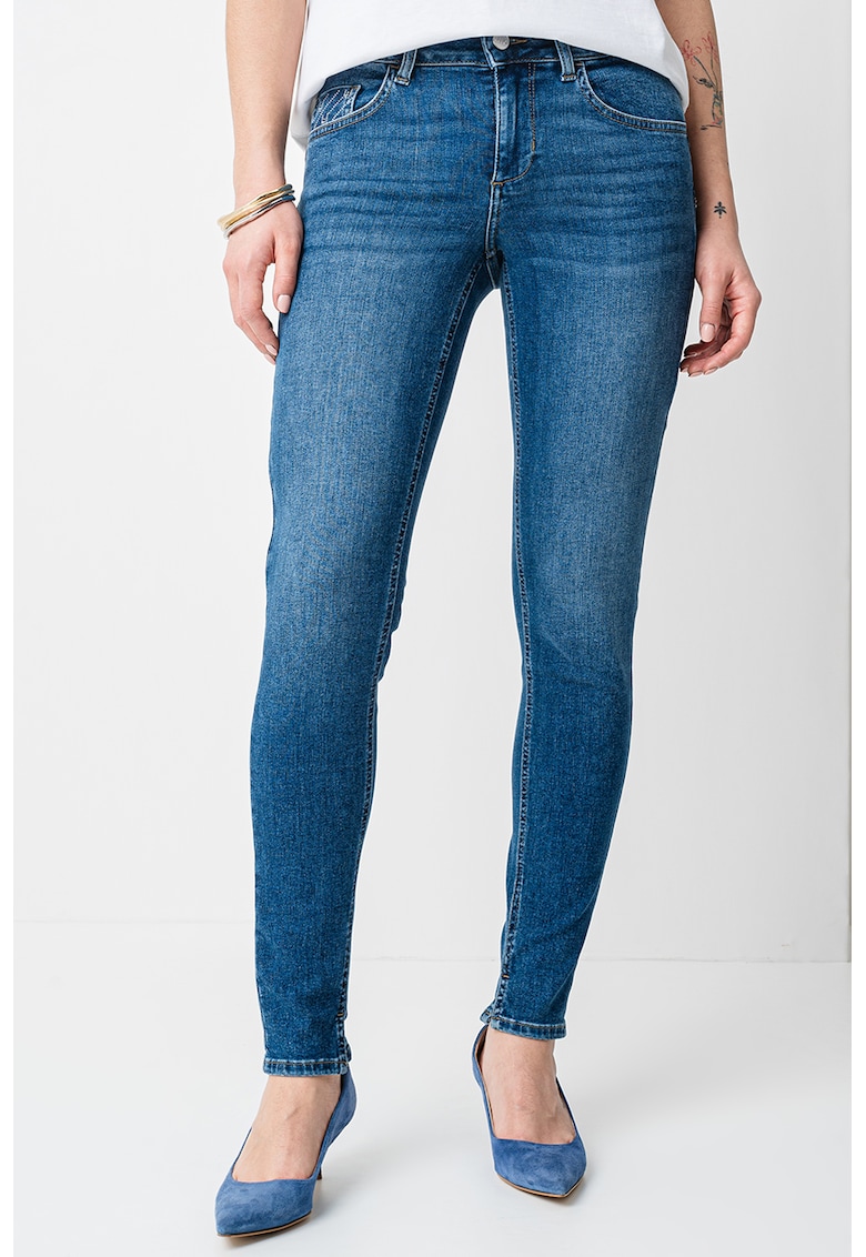 Blugi slim fit din amestec de bumbac - Albastru