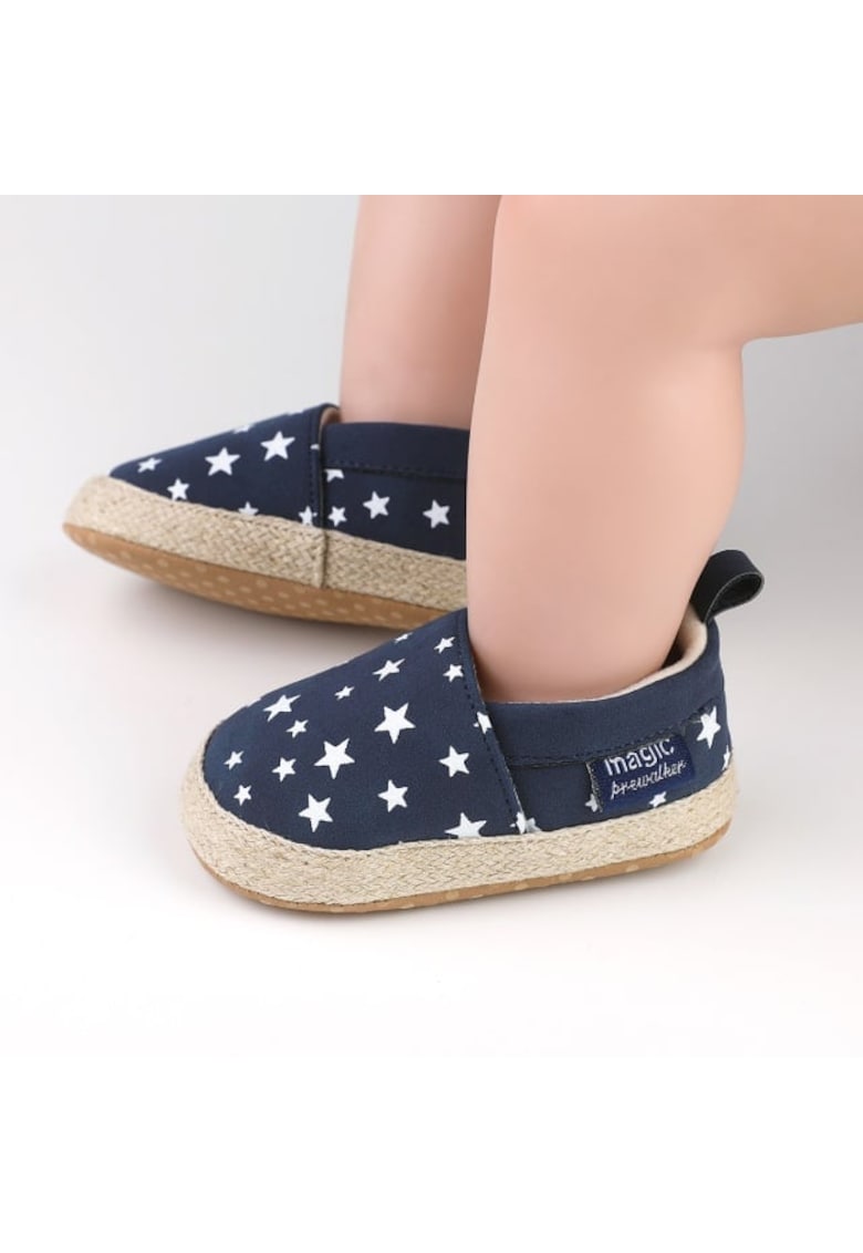 Pantofi Tip Mocasini - Cu Stelute - Casual - Textil - Baieti - Fara inchidere - Bleumarin