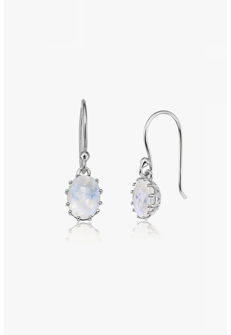 Cercei din argint veritabil 925 decorati cu piatra lunii