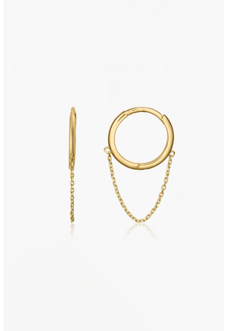 Cercei rotunzi din aur de 14K