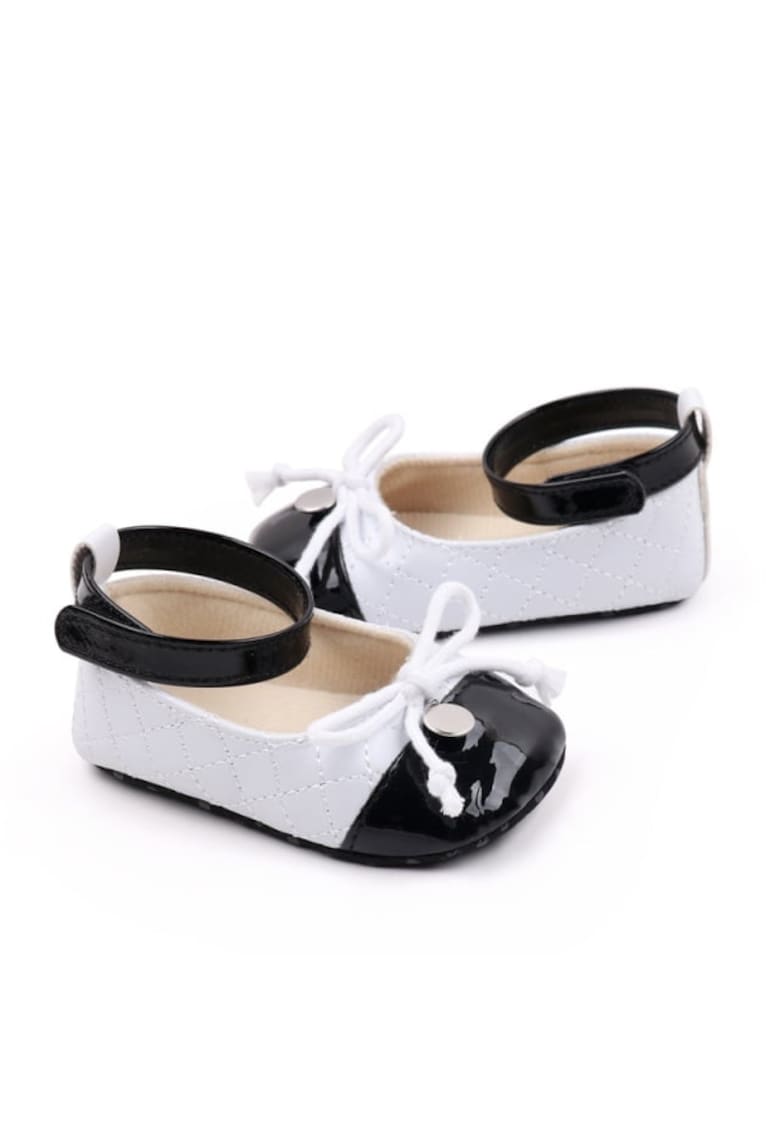 Pantofi Cu Fundita - Casual - Piele ecologica - Fete - Velcro