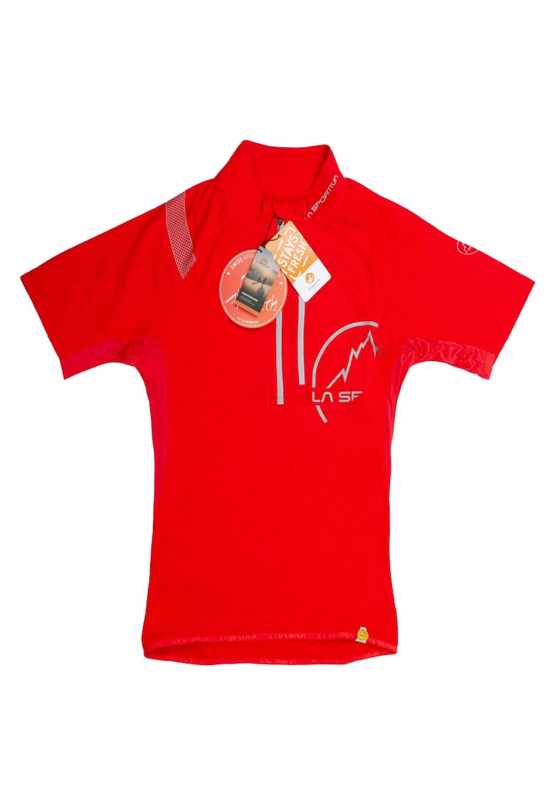 Tricou tehnic Promo Mattstock - rosu - 100% poliester - pentru trekking - set XXL