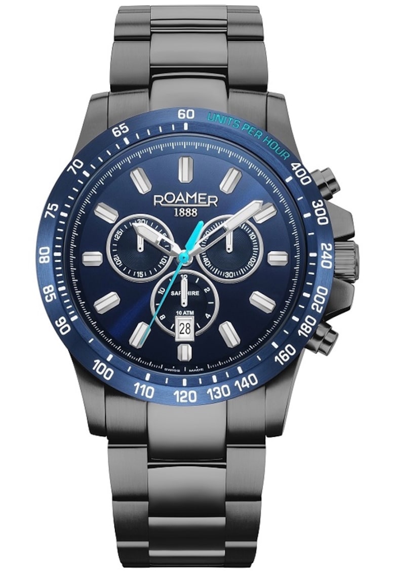 Ceas barbatesc inox - 10 ATM - 45mm - negru