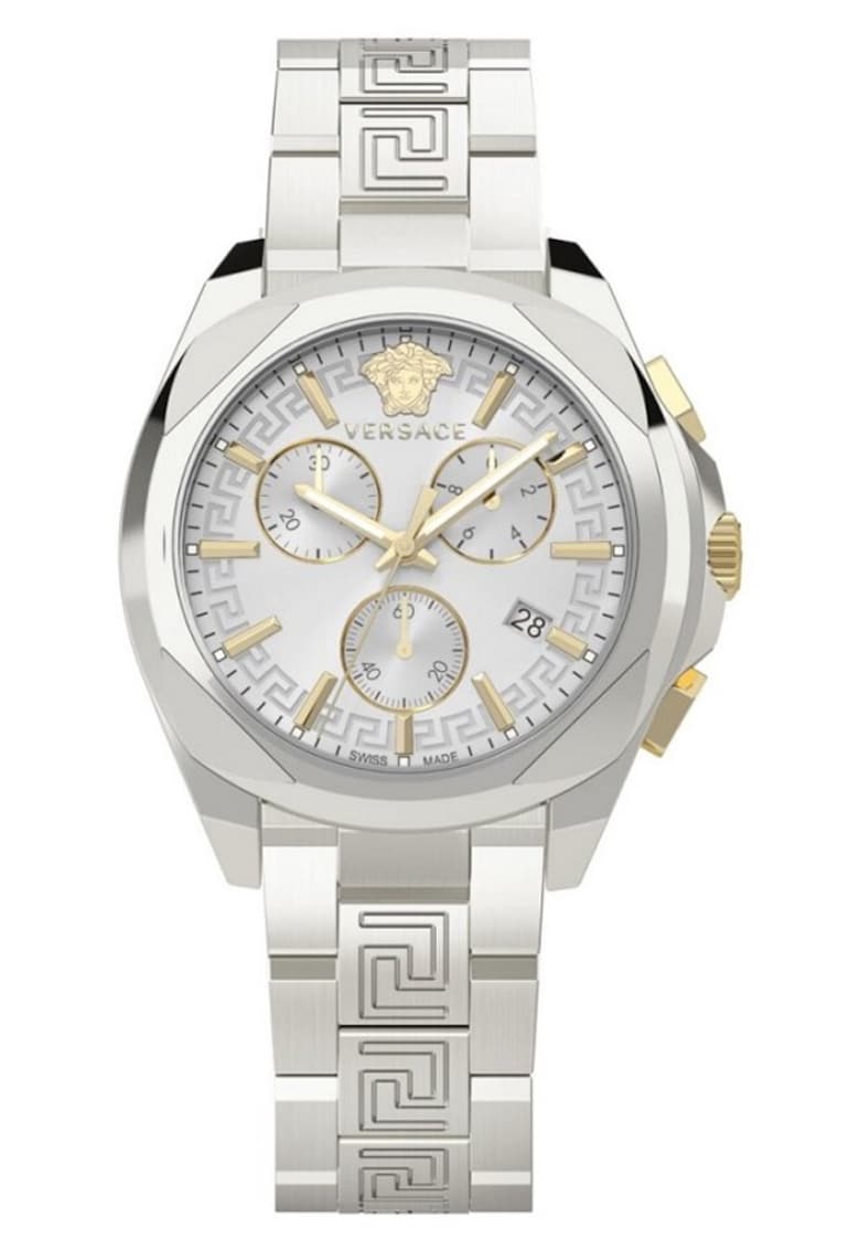 Ceas dama model Chrono - bratara metalica - 40mm - 5 ATM - argintiu