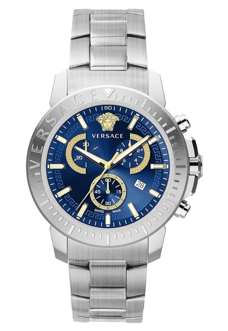 Ceas barbati inox - 45mm - 5 ATM - argintiu