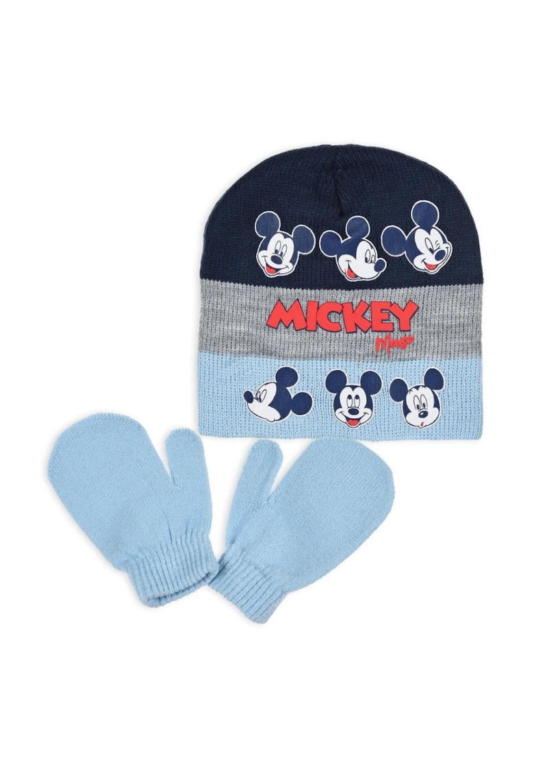 Set Caciula si Manusi Mica Sirena - Albastru Set Caciula si Manusi Mica Sirena - Albastru