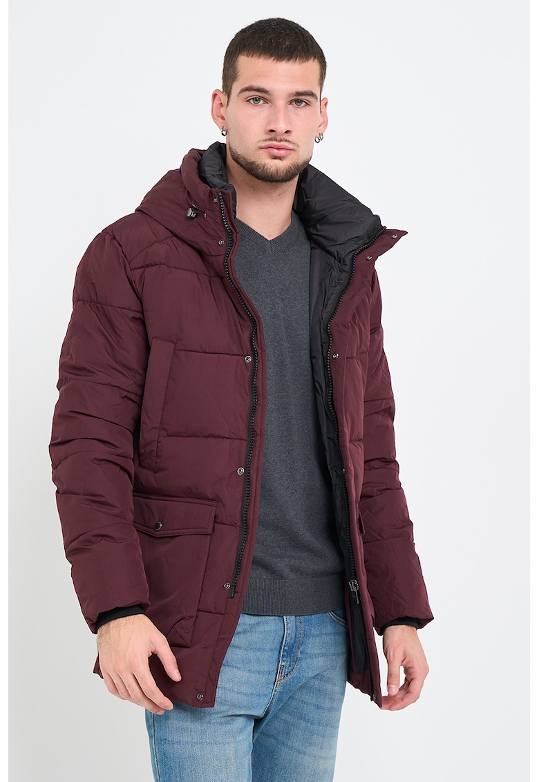 Geaca cu model matlasat - Visiniu