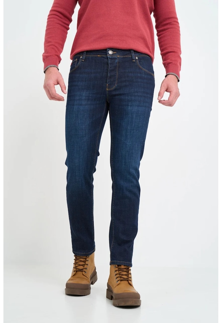 Blugi skinny cu nasturi