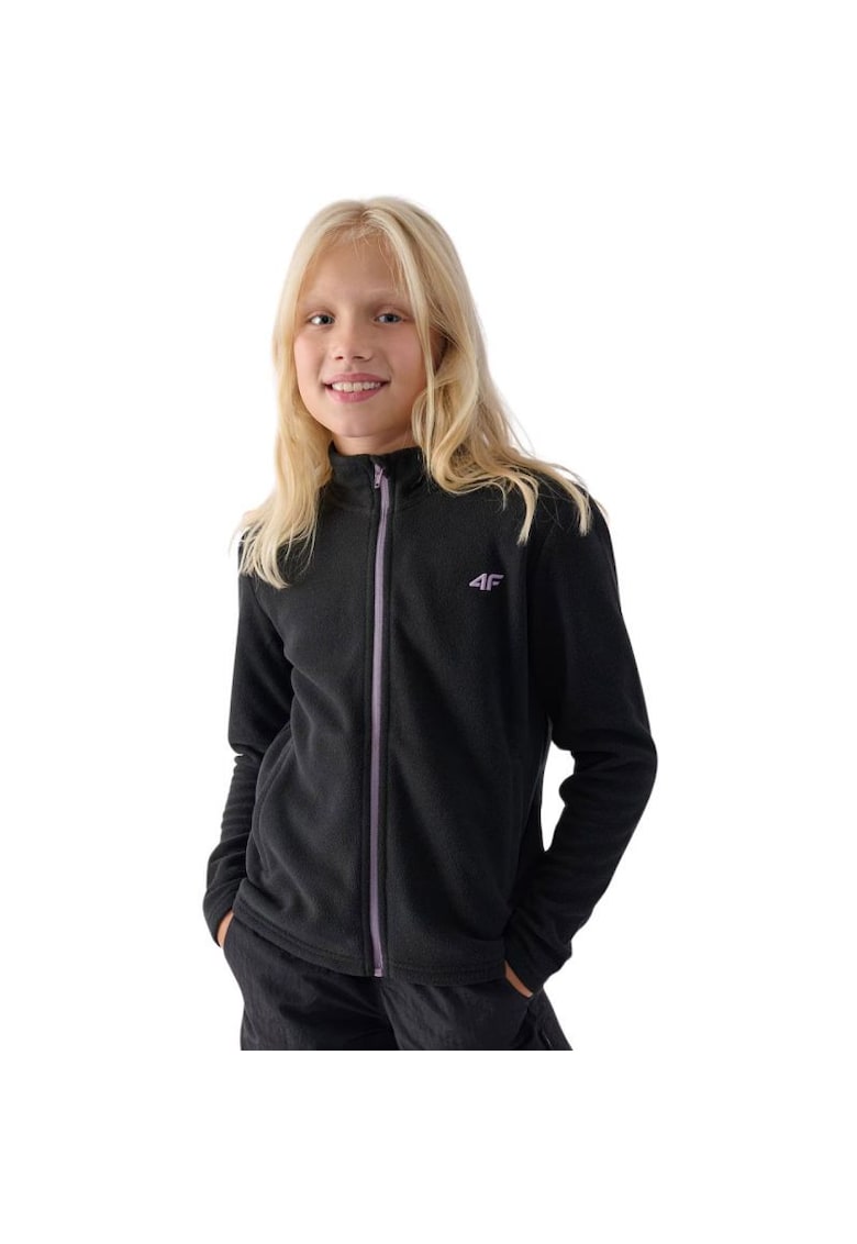 Hanorac sport copii F261 - Poliester - Negru