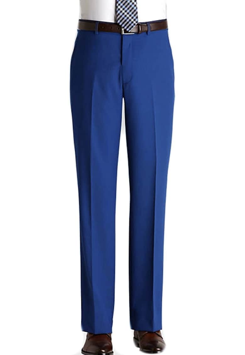 Pantaloni eleganti barbati - Poliester/Viscoza - Albastru