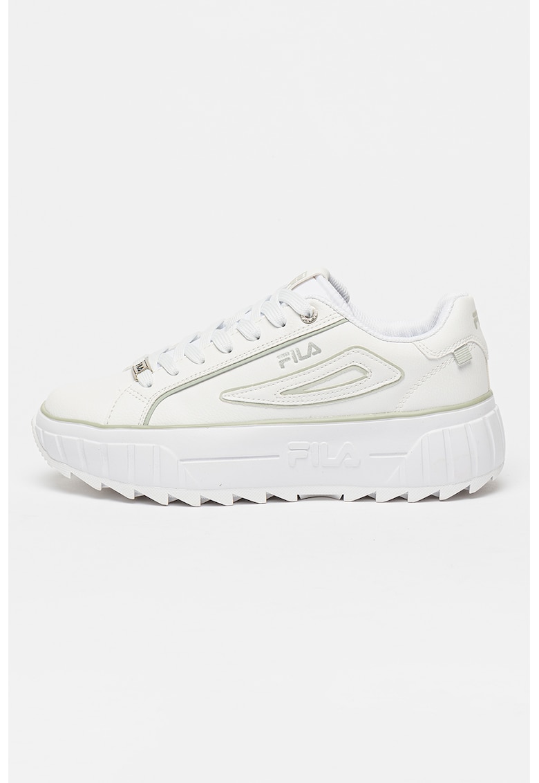 Pantofi sport de piele ecologica Sintra - Gri cenusiu/Alb optic