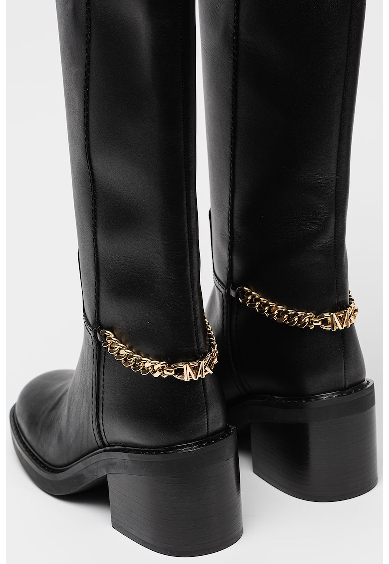 Cizme lungi din piele Carlisle - Negru