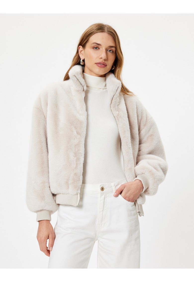 Haina de blana sintetica cu fermoar